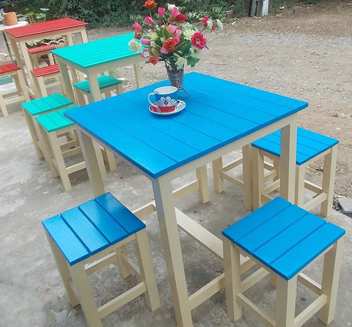 Đóng bàn ghế gỗ pallet theo yêu cầu